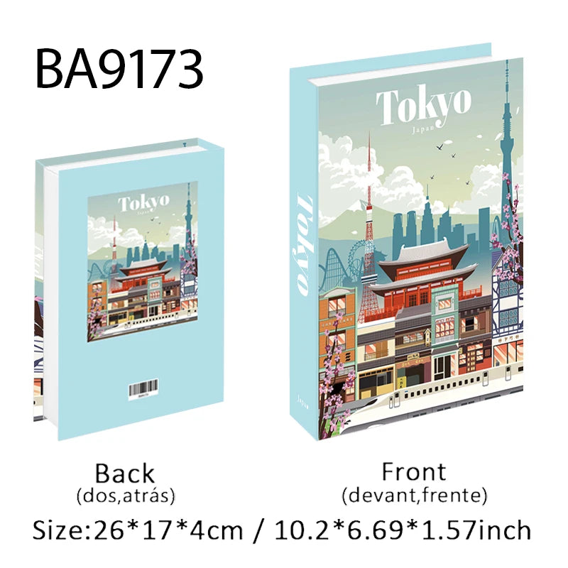 Open Luxury Fake Book Storage Box Home Decor Fashion Paris Decorative Books Interior Decoration Coffee Table Bedroom Ornaments