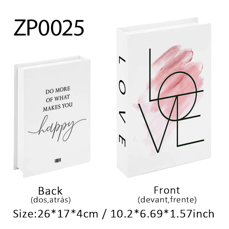 Open Luxury Fake Book Storage Box Home Decor Fashion Paris Decorative Books Interior Decoration Coffee Table Bedroom Ornaments