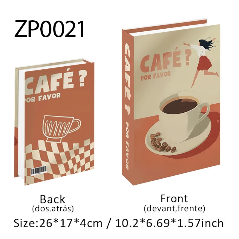 Open Luxury Fake Book Storage Box Home Decor Fashion Paris Decorative Books Interior Decoration Coffee Table Bedroom Ornaments