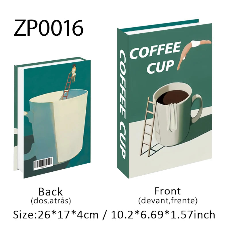 Open Luxury Fake Book Storage Box Home Decor Fashion Paris Decorative Books Interior Decoration Coffee Table Bedroom Ornaments