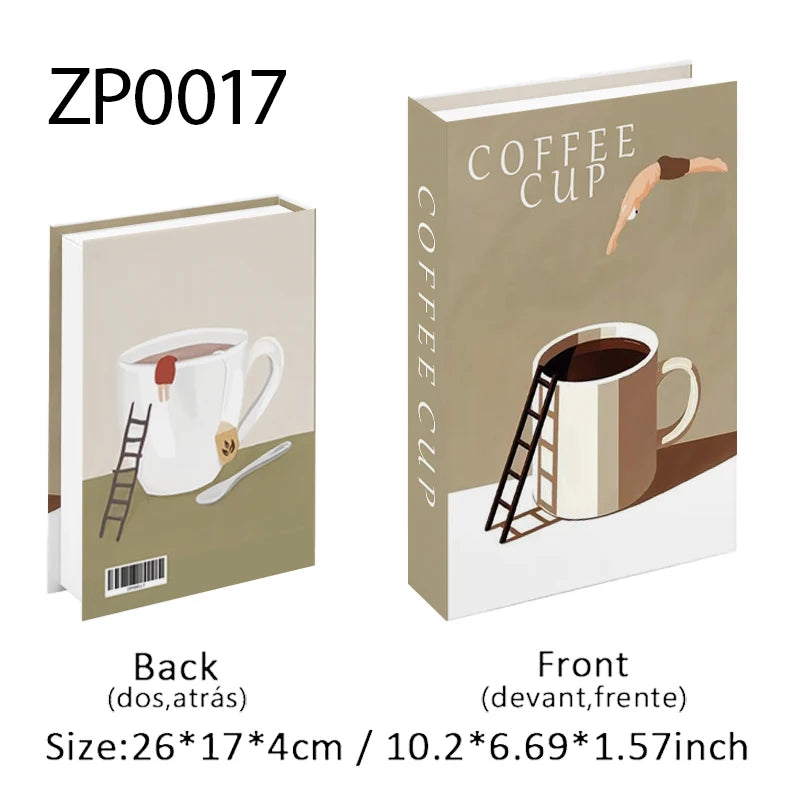 Open Luxury Fake Book Storage Box Home Decor Fashion Paris Decorative Books Interior Decoration Coffee Table Bedroom Ornaments