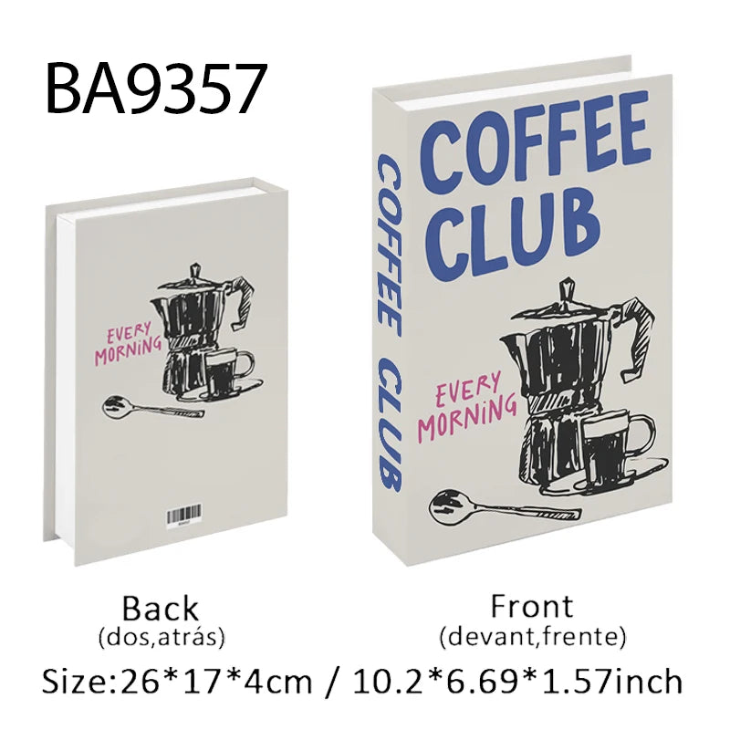 Open Luxury Fake Book Storage Box Home Decor Fashion Paris Decorative Books Interior Decoration Coffee Table Bedroom Ornaments