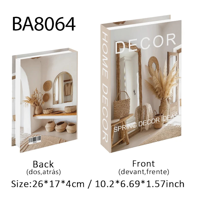 Open Luxury Fake Book Storage Box Home Decor Fashion Paris Decorative Books Interior Decoration Coffee Table Bedroom Ornaments