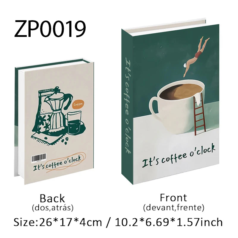 Open Luxury Fake Book Storage Box Home Decor Fashion Paris Decorative Books Interior Decoration Coffee Table Bedroom Ornaments