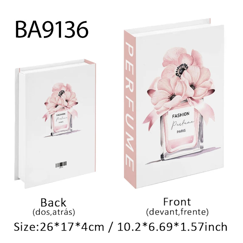 Open Luxury Fake Book Storage Box Home Decor Fashion Paris Decorative Books Interior Decoration Coffee Table Bedroom Ornaments