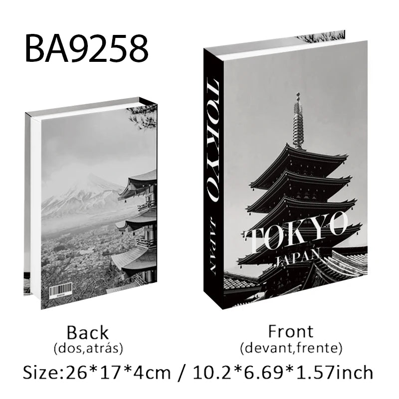 Open Luxury Fake Book Storage Box Home Decor Fashion Paris Decorative Books Interior Decoration Coffee Table Bedroom Ornaments
