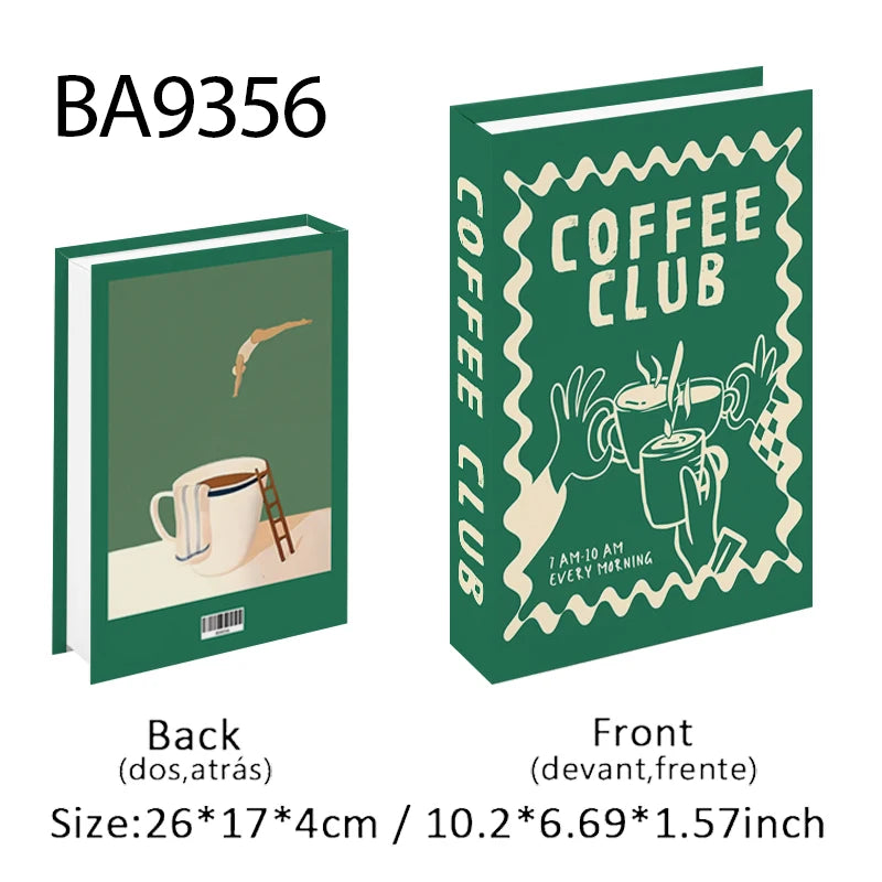 Open Luxury Fake Book Storage Box Home Decor Fashion Paris Decorative Books Interior Decoration Coffee Table Bedroom Ornaments