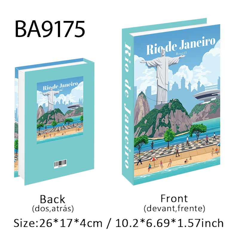 Open Luxury Fake Book Storage Box Home Decor Fashion Paris Decorative Books Interior Decoration Coffee Table Bedroom Ornaments